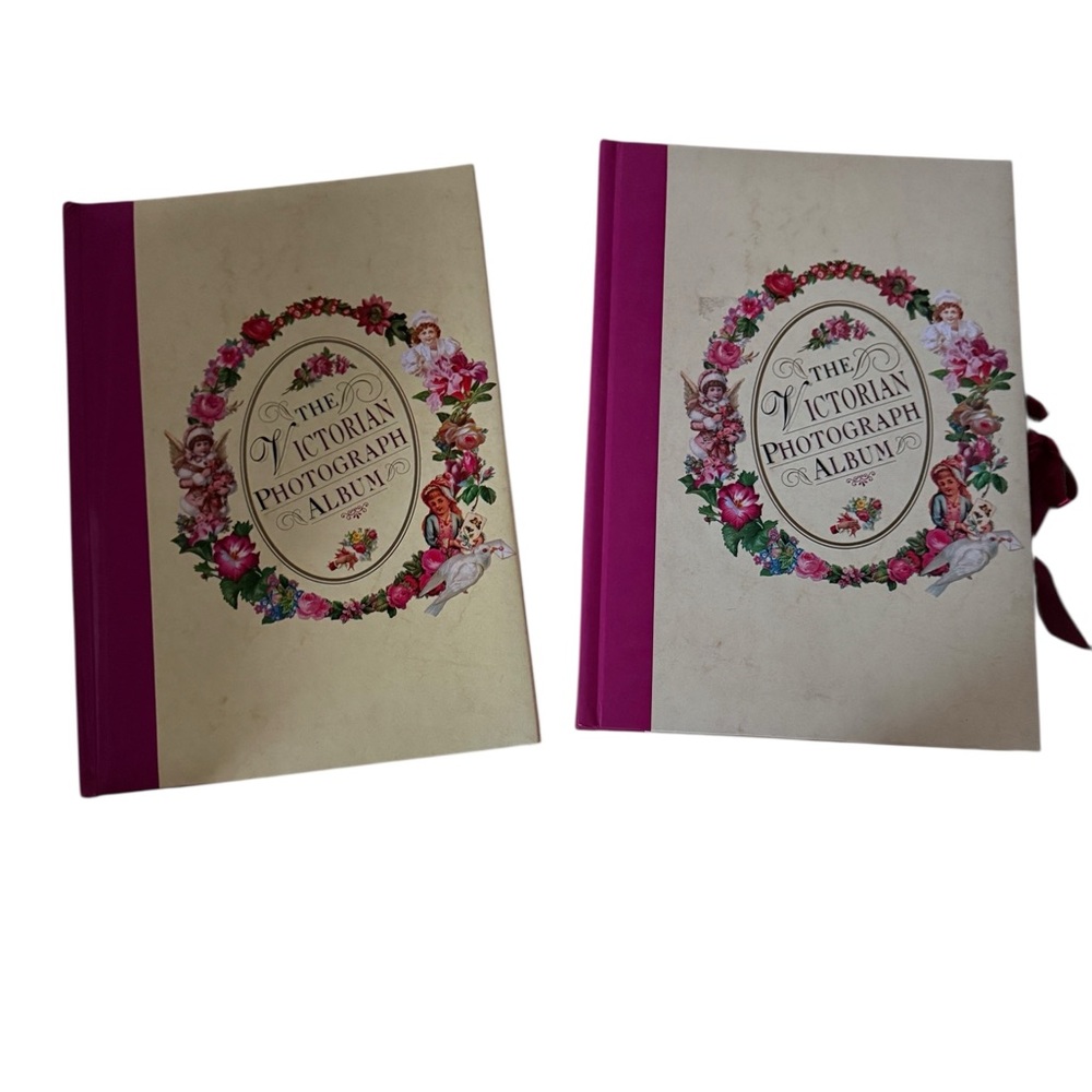Victorian Photograph Album with Pink Accents